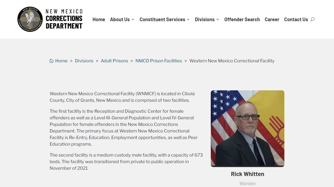 Western New Mexico Correctional Facility | NM Corrections Department